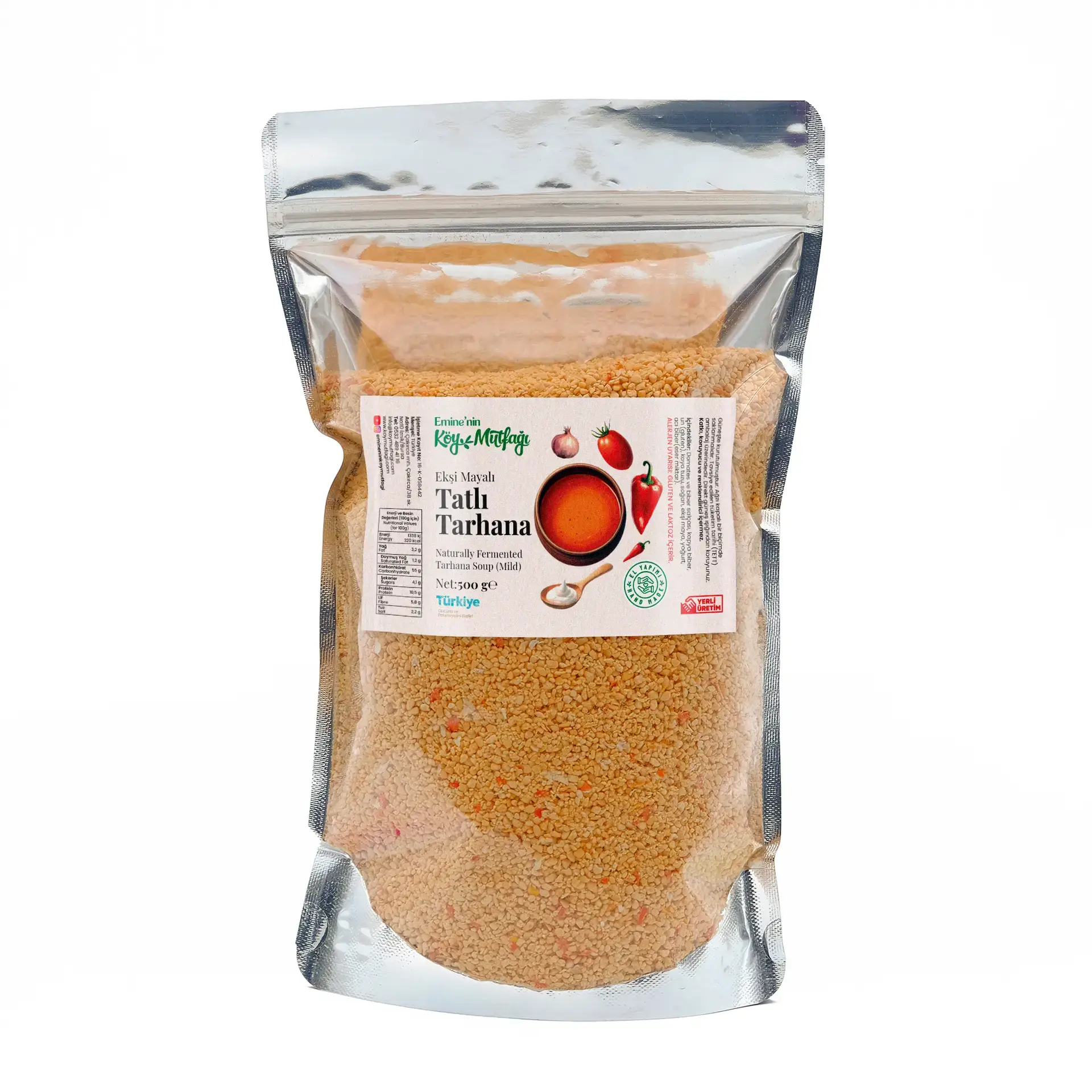 güneşte-kurutulmuş-organik-köy-tarhanası-ekşi-mayalı-köy-tarhanası-sade-tarhana-500g Ekşi Mayalı Tatlı Tarhana 500g - Görsel 1