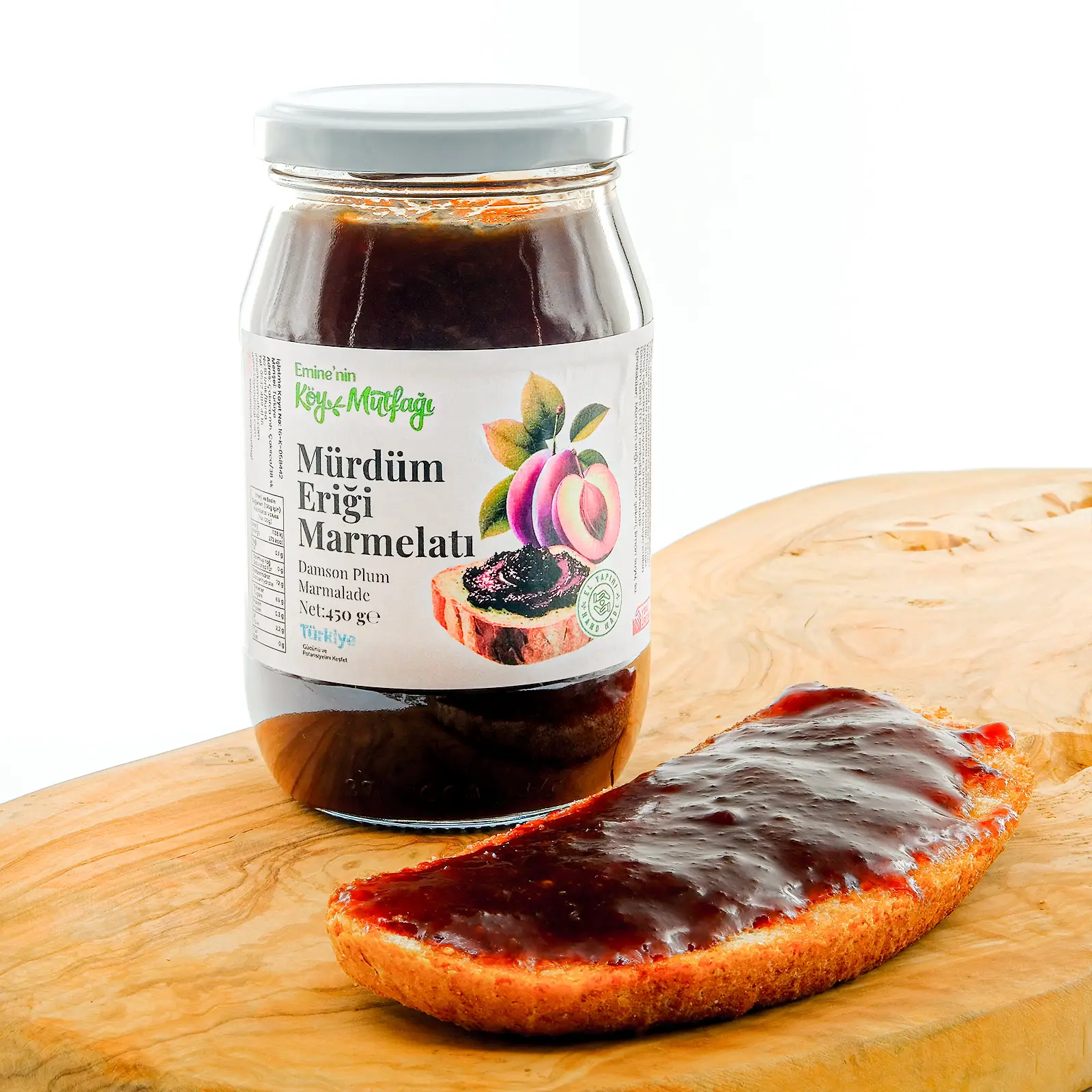 odun-ateşinde-organik-mürdüm-eriği-marmelatı2 Mürdüm Eriği Marmelatı 450g - Görsel 1