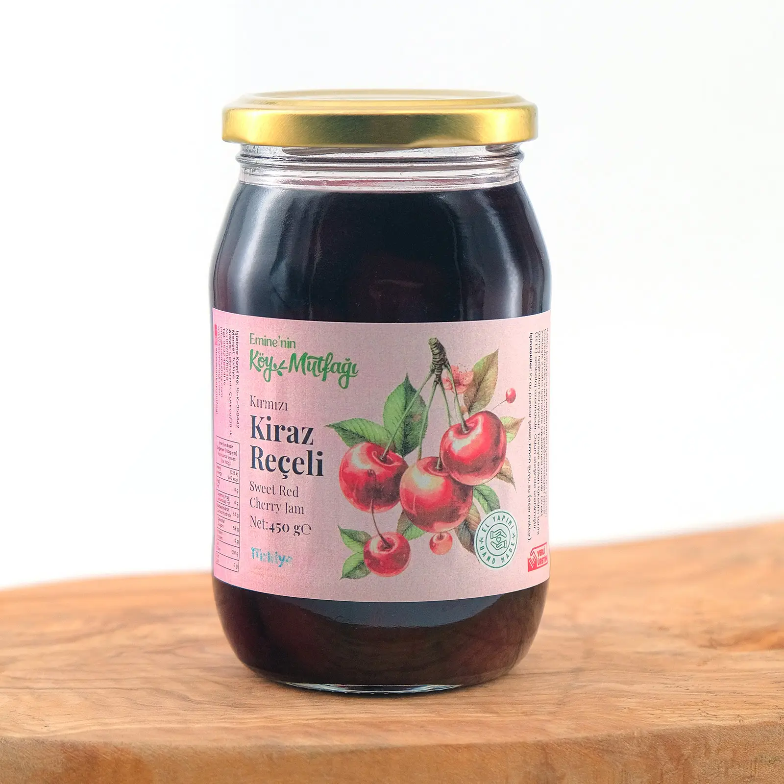 organik-kiraz-reçeli-odun-ateşinde-katkısız-kiraz-reçeli-köy-ürünü Kiraz Reçeli 450g - Odun Ateşinde Kiraz Reçeli - Görsel 1