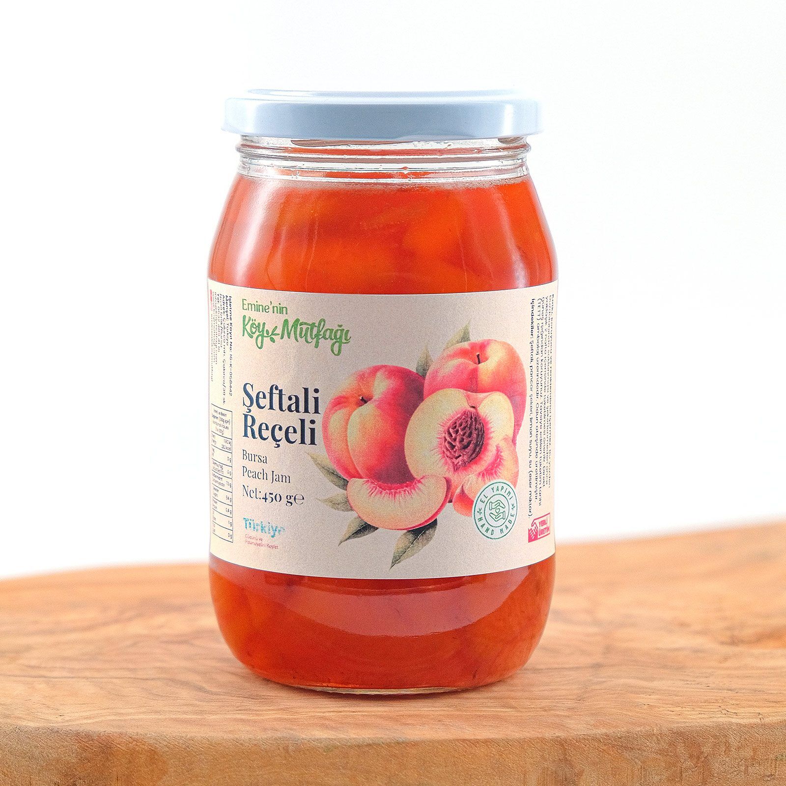 organik-şeftali-reçeli-bursa-şeftali-reçeli-odun-ateşinde-doğal-şeftali Bursa Şeftali Reçeli 450g - Odun Ateşinde Şeftali Reçeli - Görsel 1