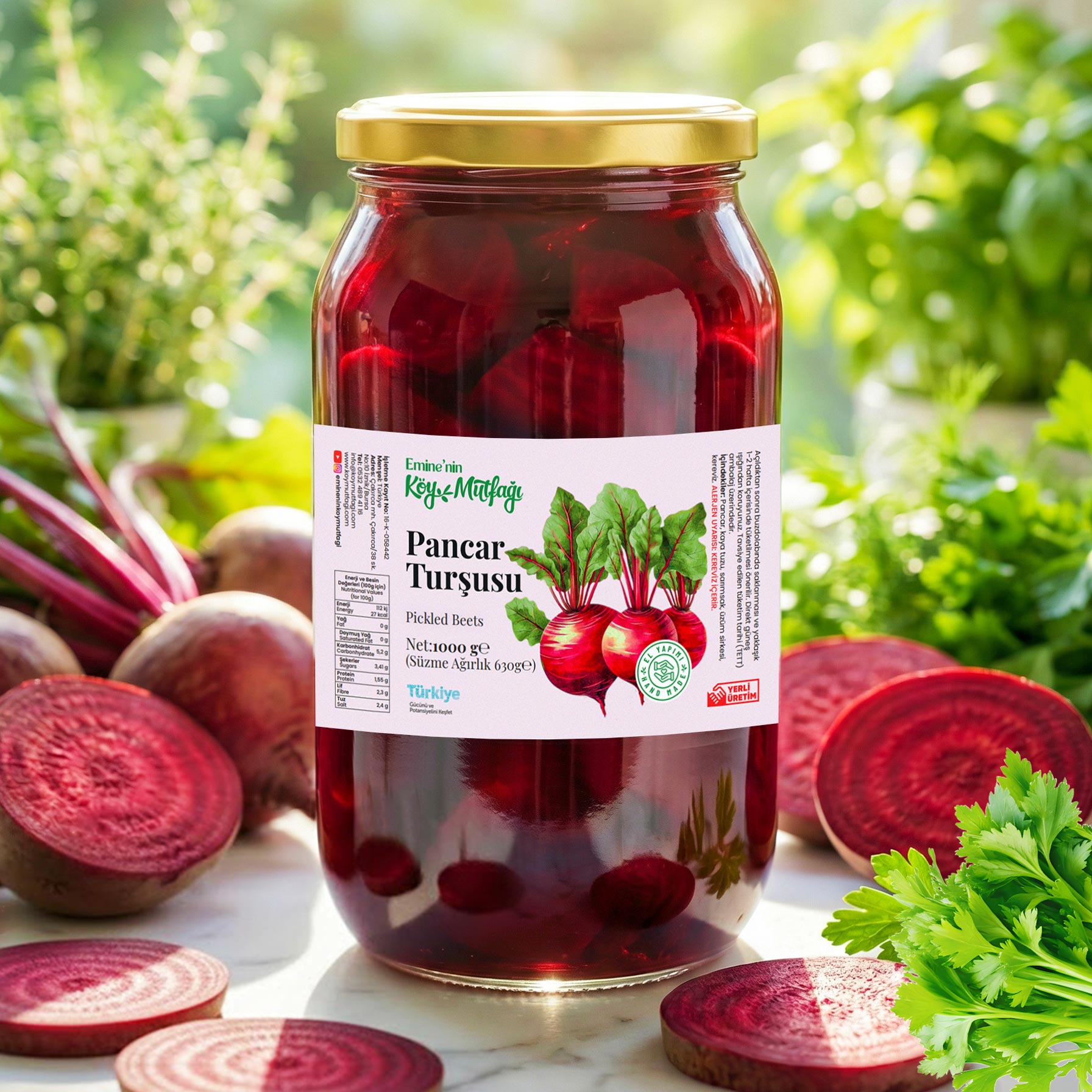 pancar_tursusu Pancar Turşusu 1000g (Süzme Ağırlık 630g) - Görsel 1